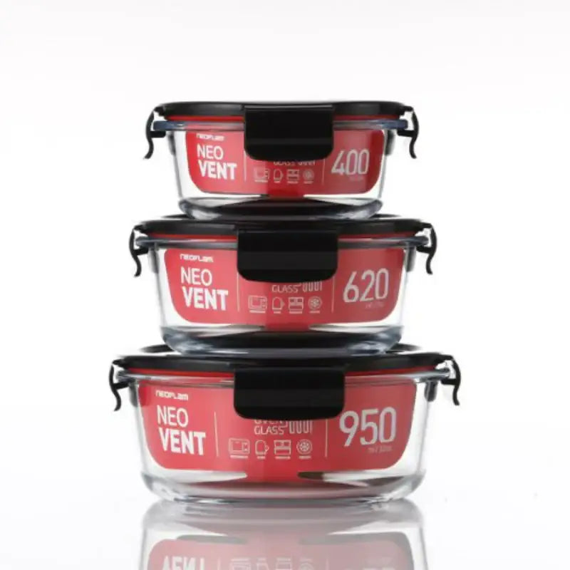 Neoflam - Neovent Round Container Set Of 3 - Neoflam - Food Container - Harumio
