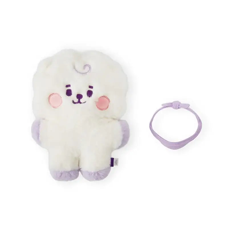 BT21 - Baby Flat Fur Standing Doll - Purple heart Edition - BT21 - Doll - Harumio BT21 - Baby Flat Fur Standing Doll - Purple heart Edition - BT21 - Doll - Harumio