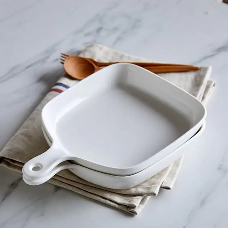 Korean WOW Daily One Handle Square Pan Plate 2P Set - Modern House - Kitchenware - Harumio