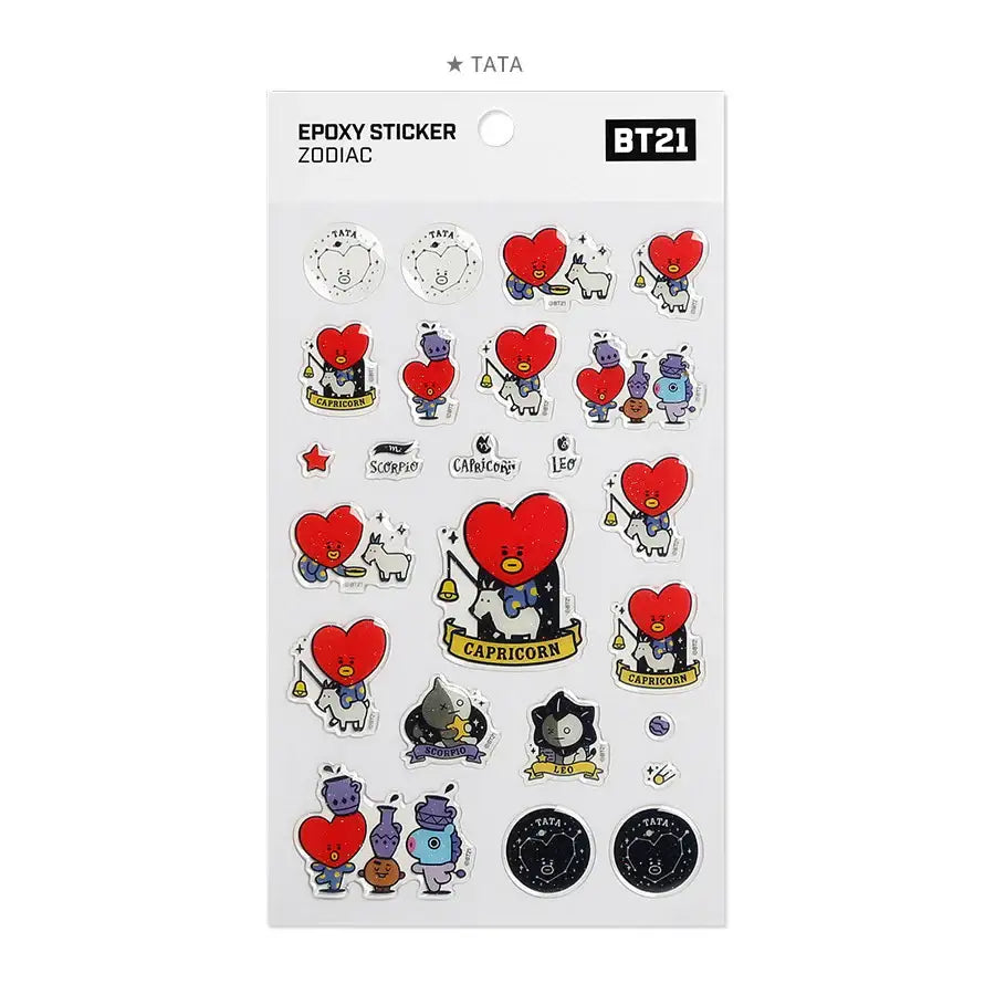BT21 x Monopoly - Universtar Epoxy Sticker - Zodiac - Monopoly - Accessories - Harumio
