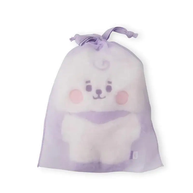 BT21 - Baby Flat Fur Standing Doll - Purple heart Edition - BT21 - Doll - Harumio BT21 - Baby Flat Fur Standing Doll - Purple heart Edition - BT21 - Doll - Harumio