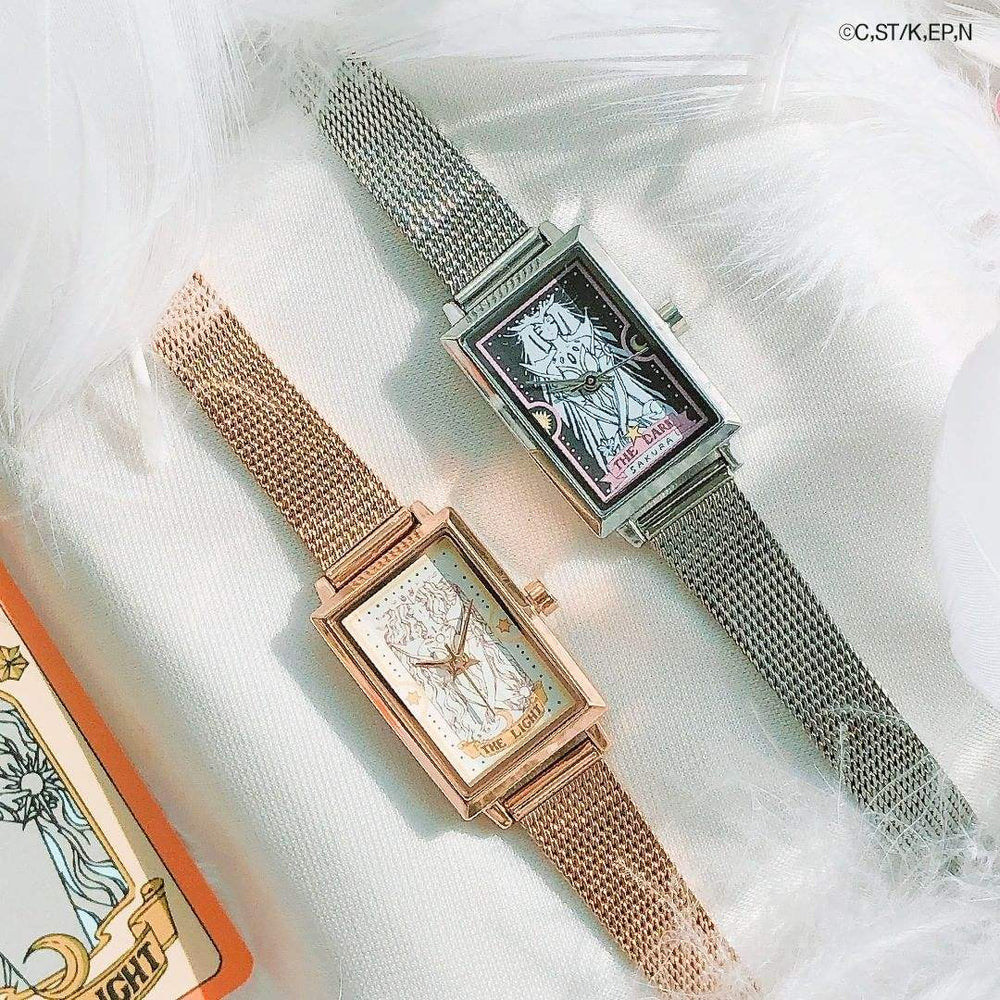 OST x Cardcaptor Sakura - Card Clock of Light and Dark Metal Mesh Watch - OST - Watches - Harumio OST x Cardcaptor Sakura - Card Clock of Light and Dark Metal Mesh Watch - OST - Watches - Harumio