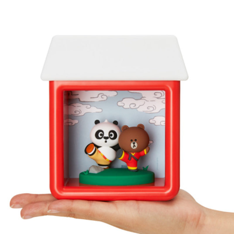 LINE FRIENDS x Kung Fu Panda - Brown & Po House Figure Mood Light