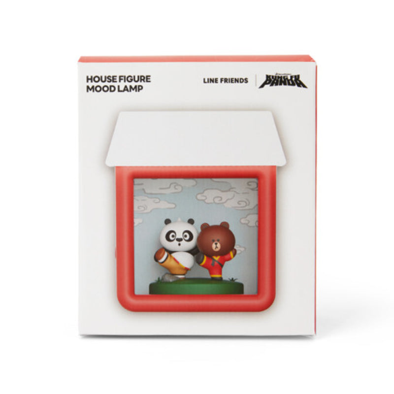 LINE FRIENDS x Kung Fu Panda - Brown & Po House Figure Mood Light