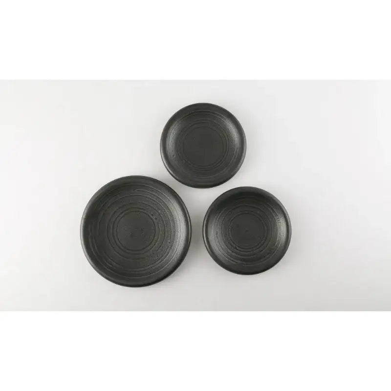 Chaora - Black Frisbee Plate (L) - Chaora - Tableware - Harumio