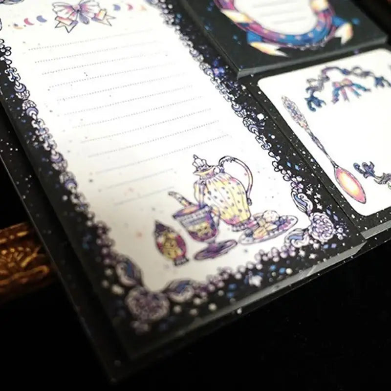 Libet - Moon And Tea Time Sticky Note Set - Libet - Stationary - Harumio Libet - Moon And Tea Time Sticky Note Set - Libet - Stationary - Harumio