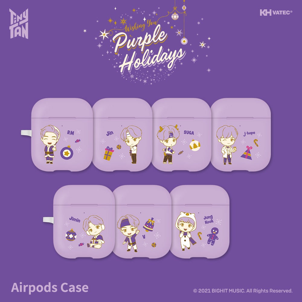 BTS - TinyTAN Purple Holidays AirPods Case