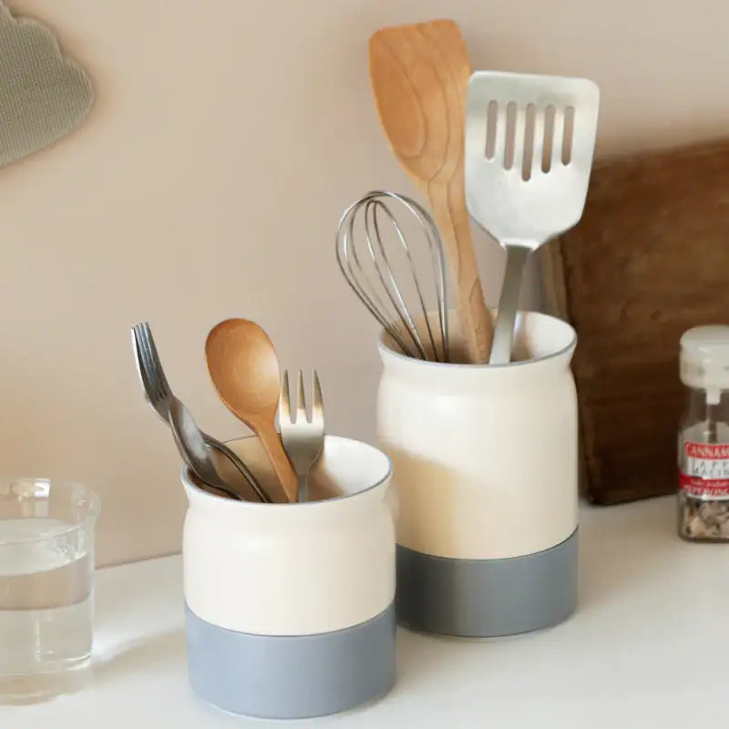 Dailylike x 10x10 - Milky Matte Ivory Cutlery Holder Set - Dailylike x 10x10 - Kitchenware - Harumio