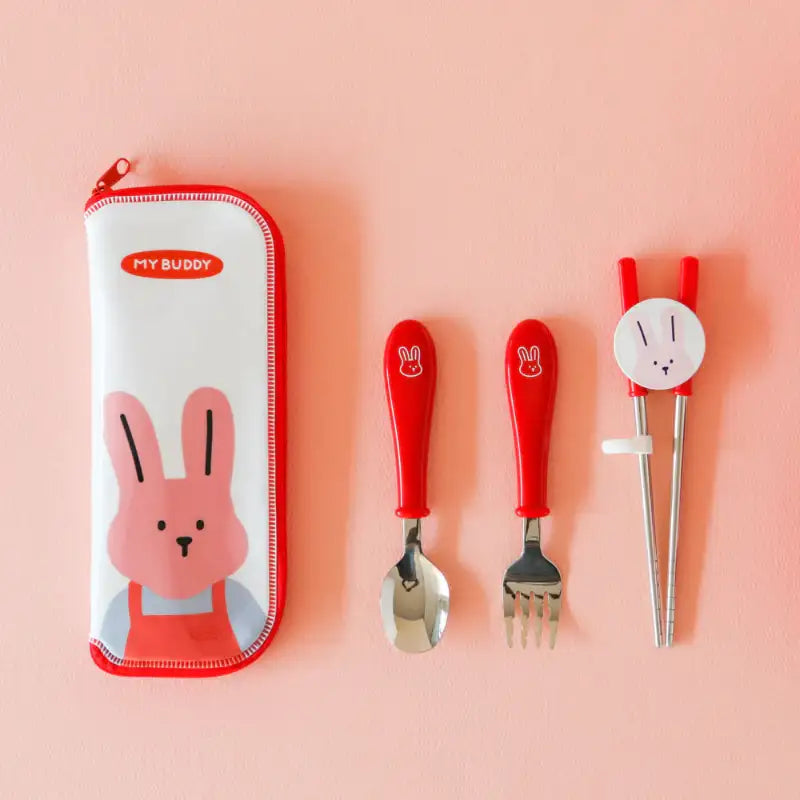 Dailylike x 10x10 - My Buddy Kids Cutlery Set - Dailylike x 10x10 - Kitchenware - Harumio Dailylike x 10x10 - My Buddy Kids Cutlery Set - Dailylike x 10x10 - Kitchenware - Harumio