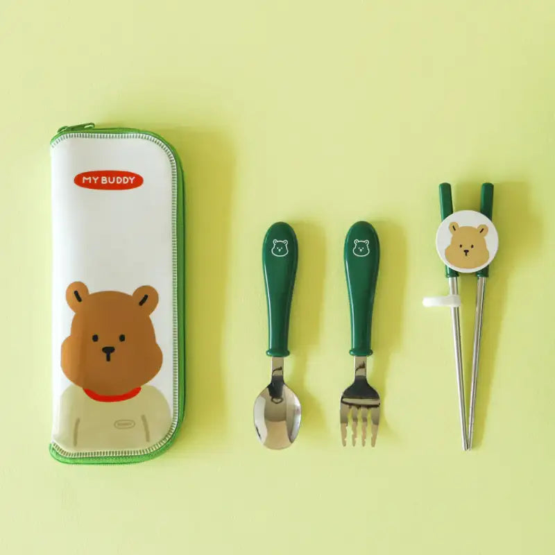 Dailylike x 10x10 - My Buddy Kids Cutlery Set - Dailylike x 10x10 - Kitchenware - Harumio Dailylike x 10x10 - My Buddy Kids Cutlery Set - Dailylike x 10x10 - Kitchenware - Harumio