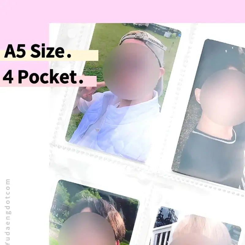 Yudaeng - A5 - Single-sided 6 Hole Diary Photocard Storage Inlay - Yudaengdotcom - File Storage Inlay - Harumio