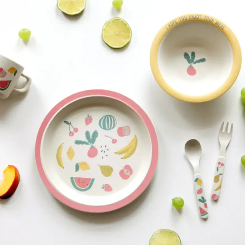 Dailylike x 10x10 - Bamboo Kids Dinner Set Ver.2 - Dailylike x 10x10 - Kitchenware - Harumio