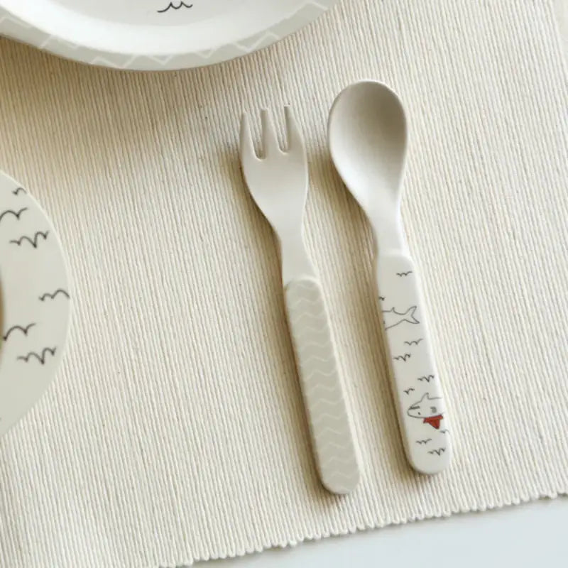 Dailylike x 10x10 - Bamboo Kids Spoon & Fork - Dailylike x 10x10 - Kitchenware - Harumio Dailylike x 10x10 - Bamboo Kids Spoon & Fork - Dailylike x 10x10 - Kitchenware - Harumio