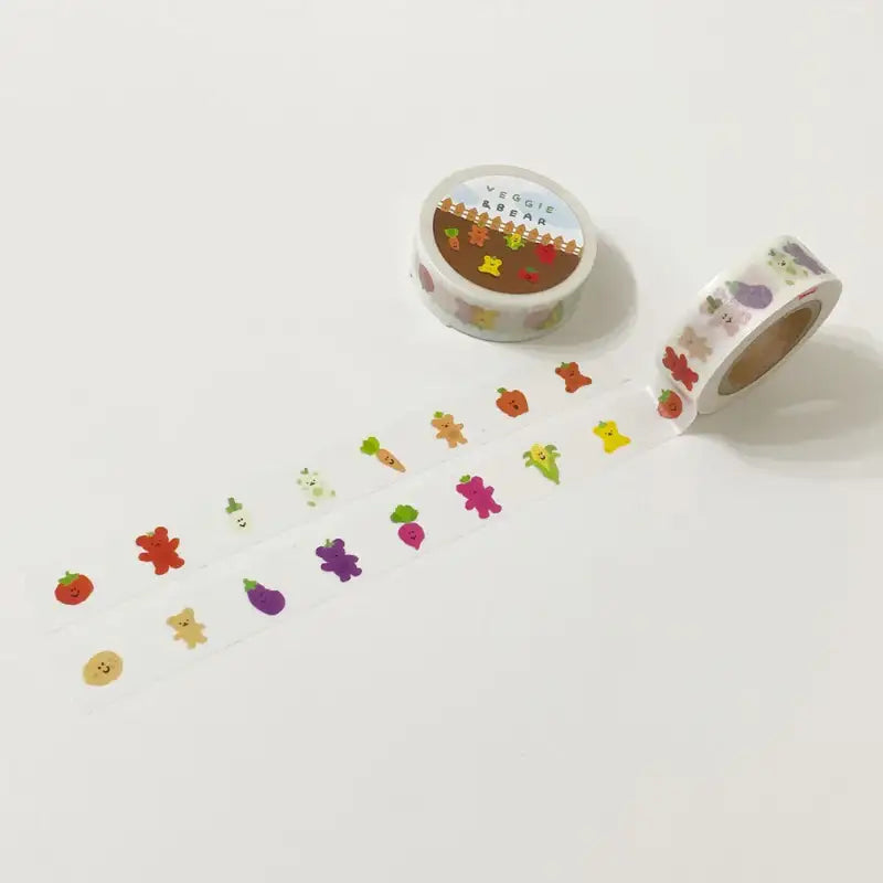 Teteum - Veggie & Bear Tape - Teteum - Stationary - Harumio Teteum - Veggie & Bear Tape - Teteum - Stationary - Harumio