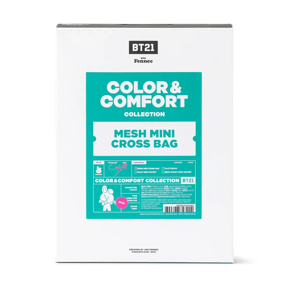 BT21 x Fennec - Mesh Mini Cross Bag - BT21 - Bag - Harumio BT21 x Fennec - Mesh Mini Cross Bag - BT21 - Bag - Harumio