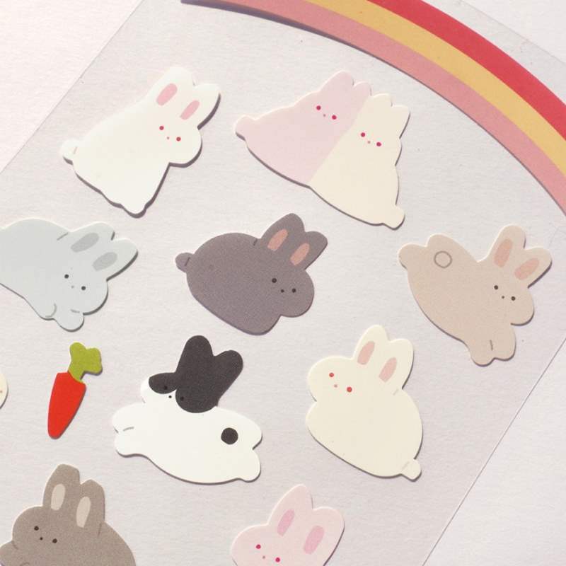Be On D - After The Rain Bear & Rabbit Sticker - Be On D - Stationery - Harumio Be On D - After The Rain Bear & Rabbit Sticker - Be On D - Stationery - Harumio