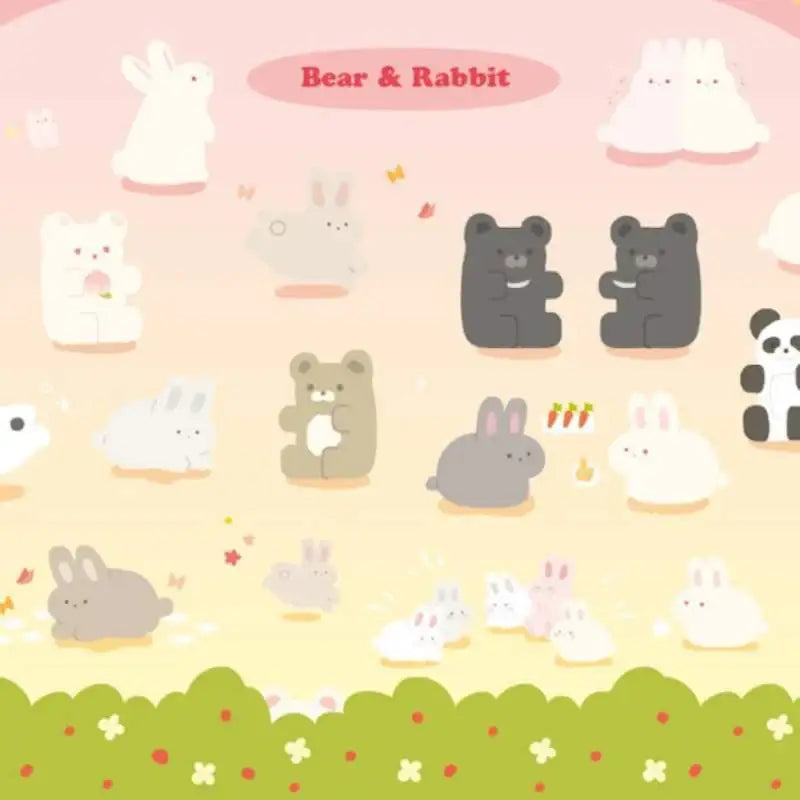 Be On D - After The Rain Bear & Rabbit Sticker - Be On D - Stationery - Harumio Be On D - After The Rain Bear & Rabbit Sticker - Be On D - Stationery - Harumio