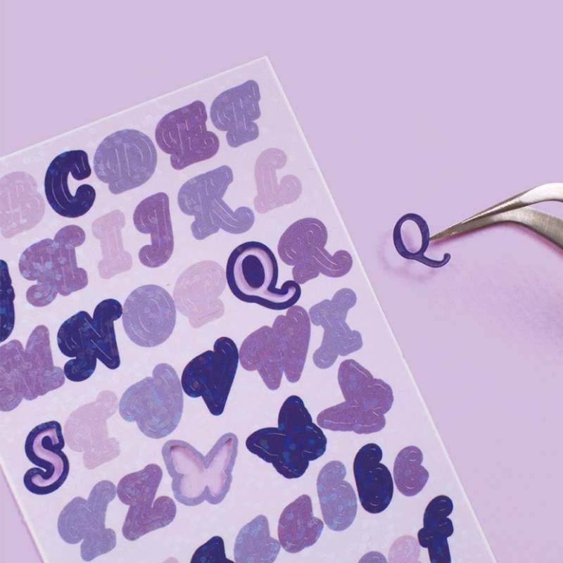 Be On D - Butterfly ABC Twinkle Seal Sticker - Be On D - Stationery - Harumio Be On D - Butterfly ABC Twinkle Seal Sticker - Be On D - Stationery - Harumio