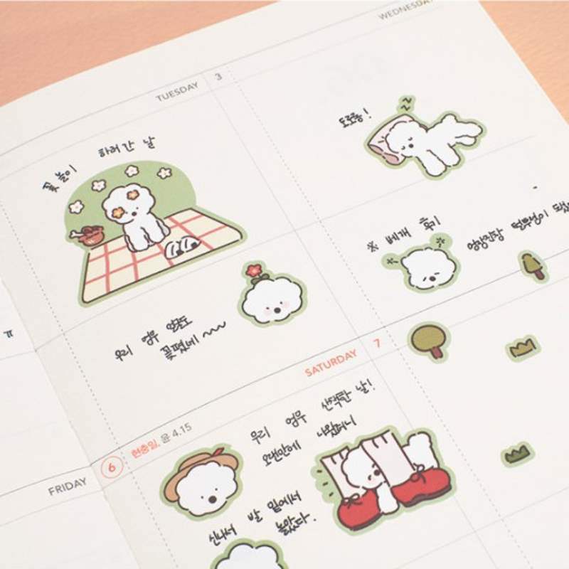 Be On D - After The Rain Rabbit & Dog Sticker - Be On D - Stationery - Harumio Be On D - After The Rain Rabbit & Dog Sticker - Be On D - Stationery - Harumio