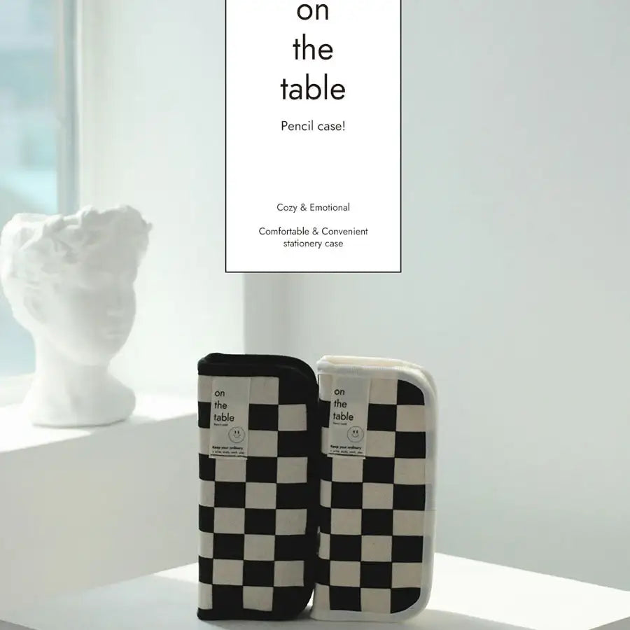 Be on D - On The Table - Pencil Case (Checkerboard) - Be on D - Storage & Organization - Harumio