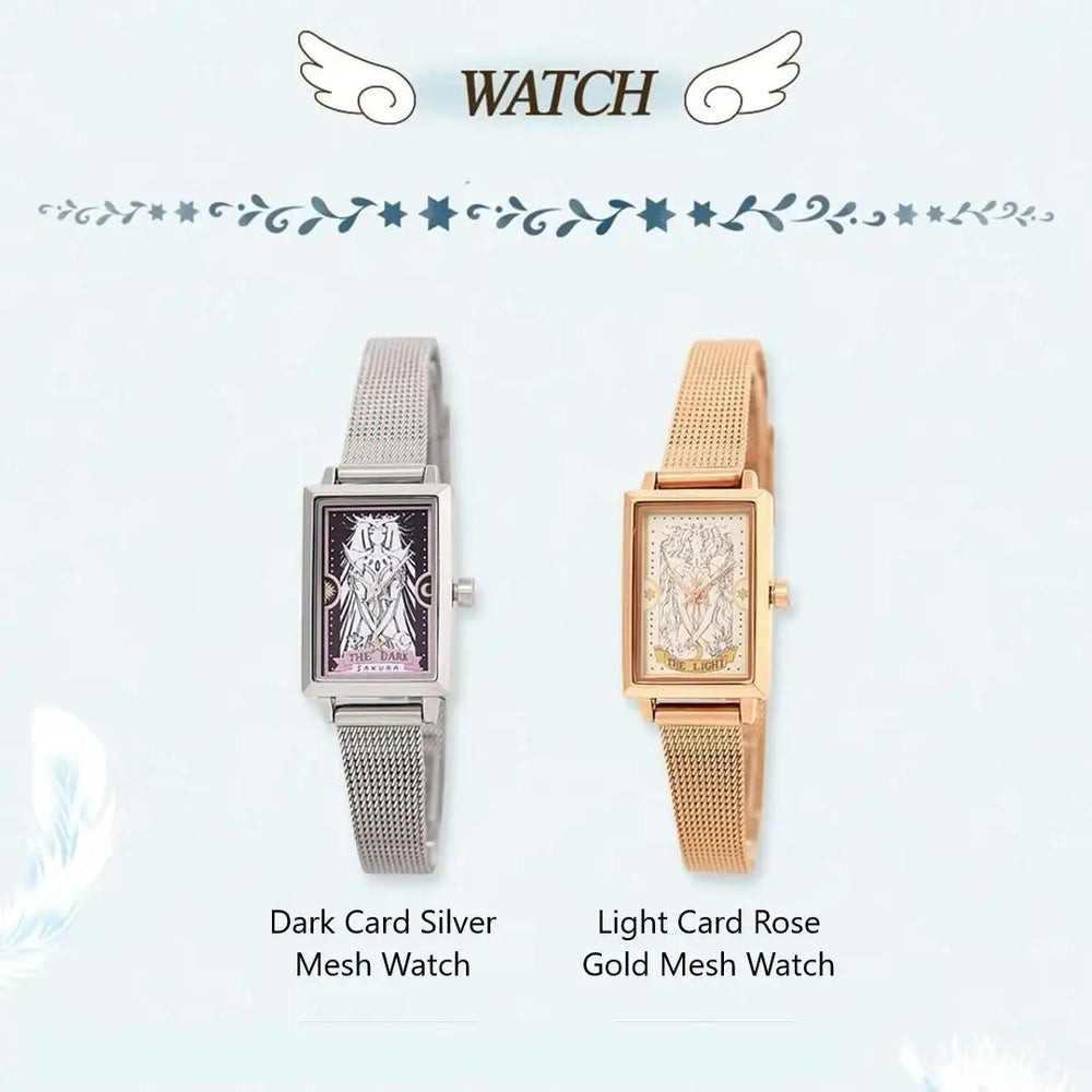 OST x Cardcaptor Sakura - Card Clock of Light and Dark Metal Mesh Watch - OST - Watches - Harumio OST x Cardcaptor Sakura - Card Clock of Light and Dark Metal Mesh Watch - OST - Watches - Harumio