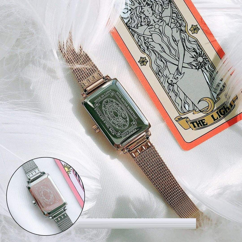 OST x Cardcaptor Sakura - Card Clock of Light and Dark Metal Mesh Watch - OST - Watches - Harumio