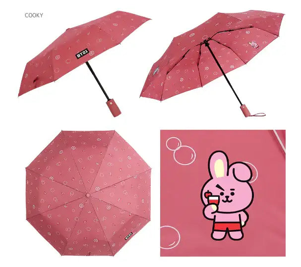 BT21 x Monopoly - Dolce Safety Automatic Folding Umbrella - Monopoly - Umbrella - Harumio BT21 x Monopoly - Dolce Safety Automatic Folding Umbrella - Monopoly - Umbrella - Harumio