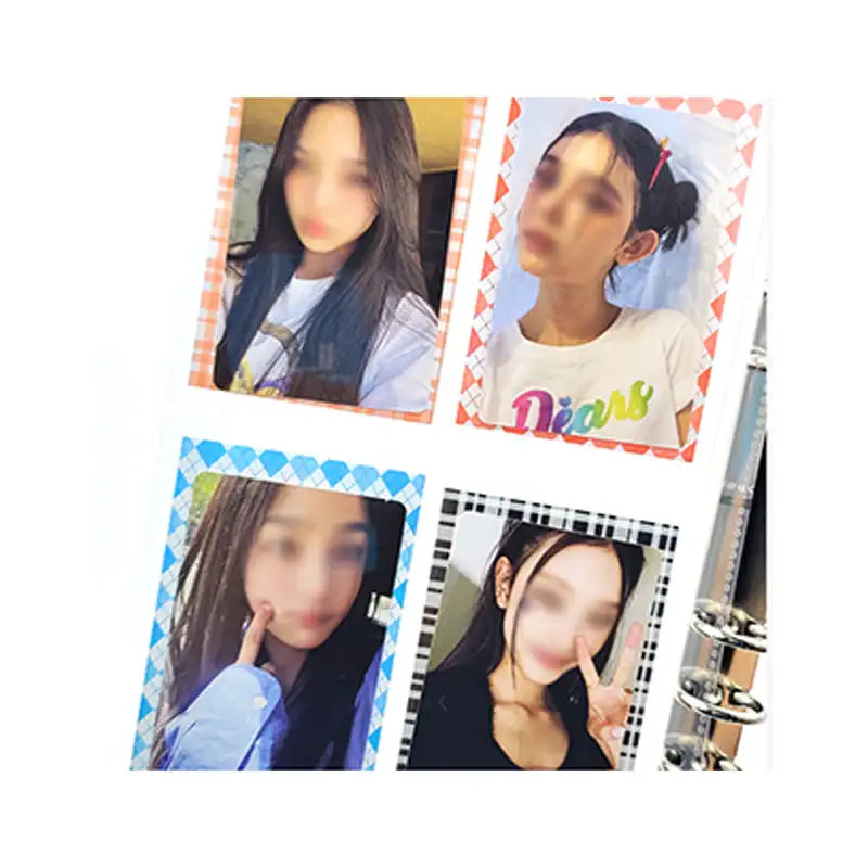 Yudaeng - Checkered Photocard Binder Mount - Yudaengdotcom - Photocard Mounts - Harumio