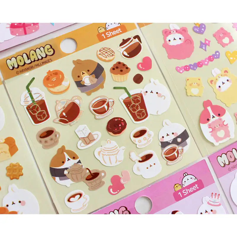 Molang - Diary Deco Stickers - Molang - Decorative Stickers - Harumio Molang - Diary Deco Stickers - Molang - Decorative Stickers - Harumio