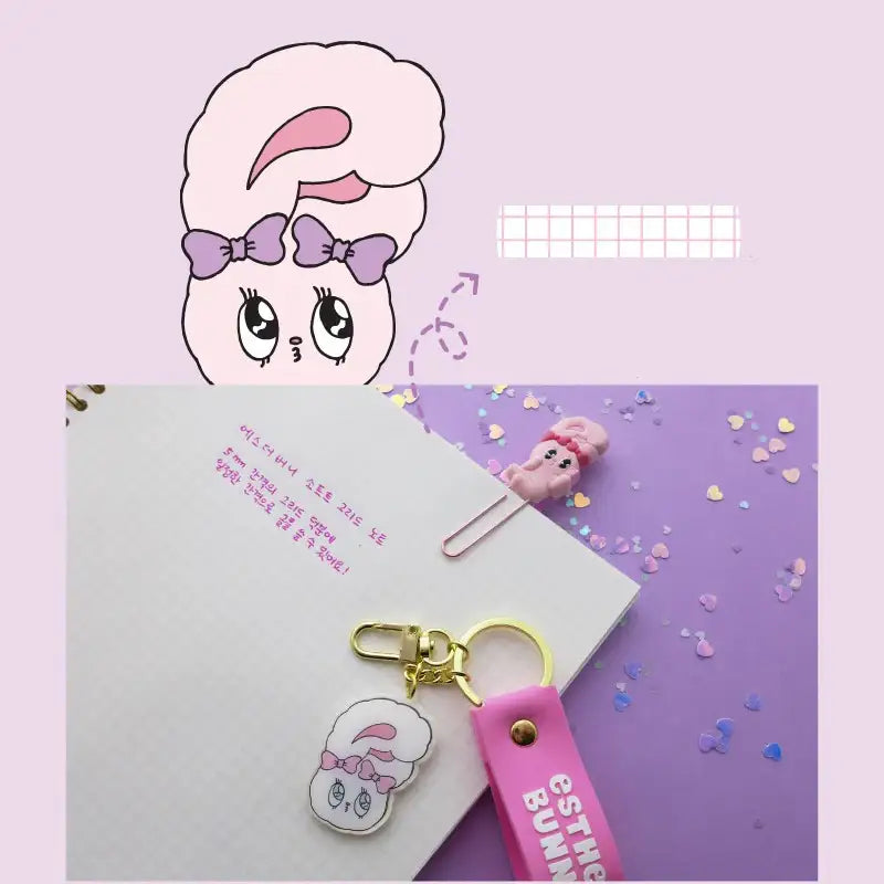 Esther Bunny - Ring Notebook with Grid - Esther Bunny - Accessories - Harumio