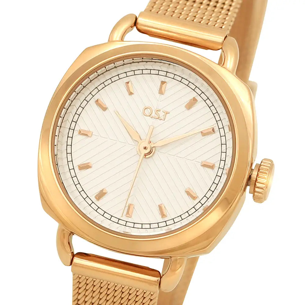 OST - Soft Square Rose Gold Women's Mesh Watch - OST - Watch - Harumio