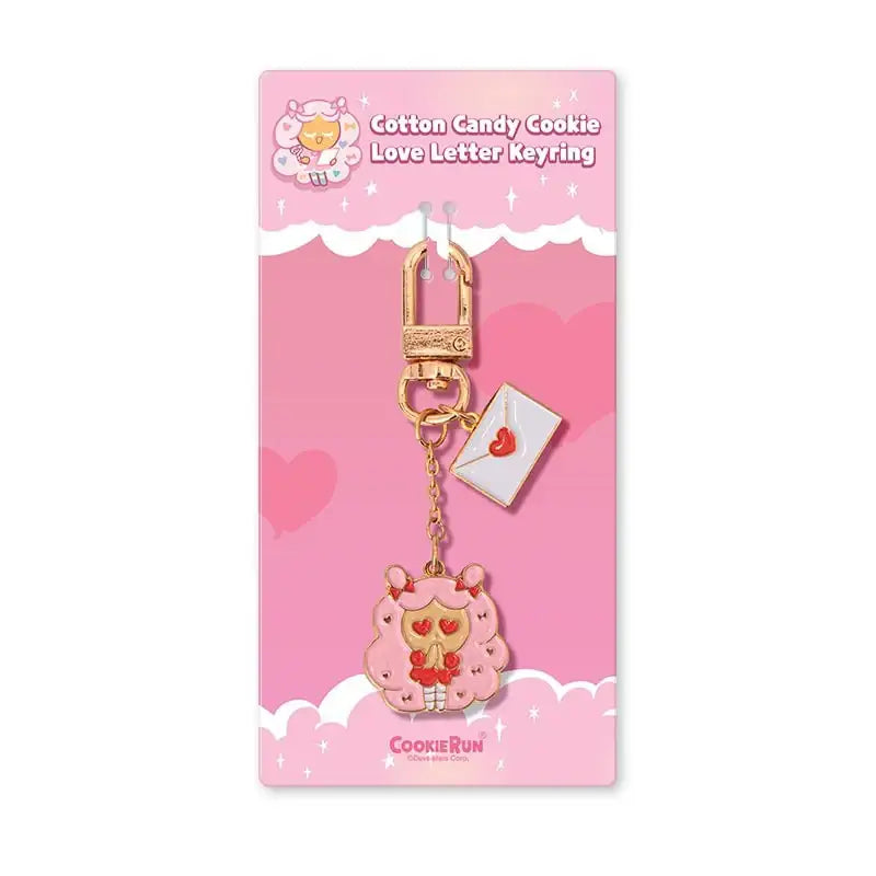 Cookie Run x Hi, Bye Mama - Cotton Candy Cookie Love Letter Keyring - Cookie Run x Hi, Bye Mama - Accessories - Harumio