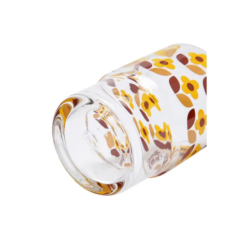 Common Kitchen X Lucky Chouette - A Lucky Table Yellow Petit Flower Short Glass - Common Kitchen X Lucky Chouette - Tableware - Harumio Common Kitchen X Lucky Chouette - A Lucky Table Yellow Petit Flower Short Glass - Common Kitchen X Lucky Chouette - Tableware - Harumio