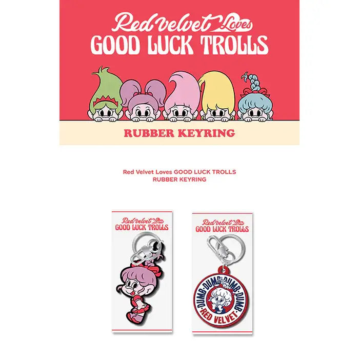 Red Velvet Loves Good Luck Trolls - Keyring - Red Velvet Loves Good Luck Trolls - Accessories - Harumio