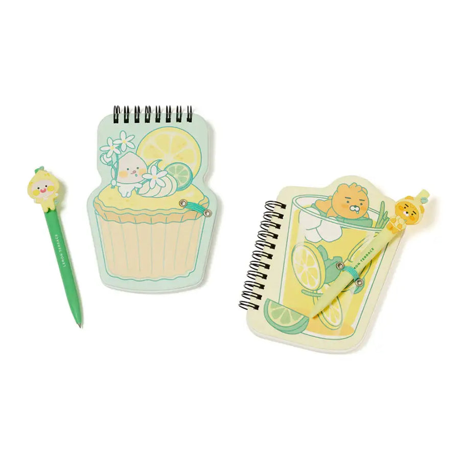 Kakao Friends - Lemon Terrace Notepad and Pen Set - Kakao Friends - Accessories - Harumio