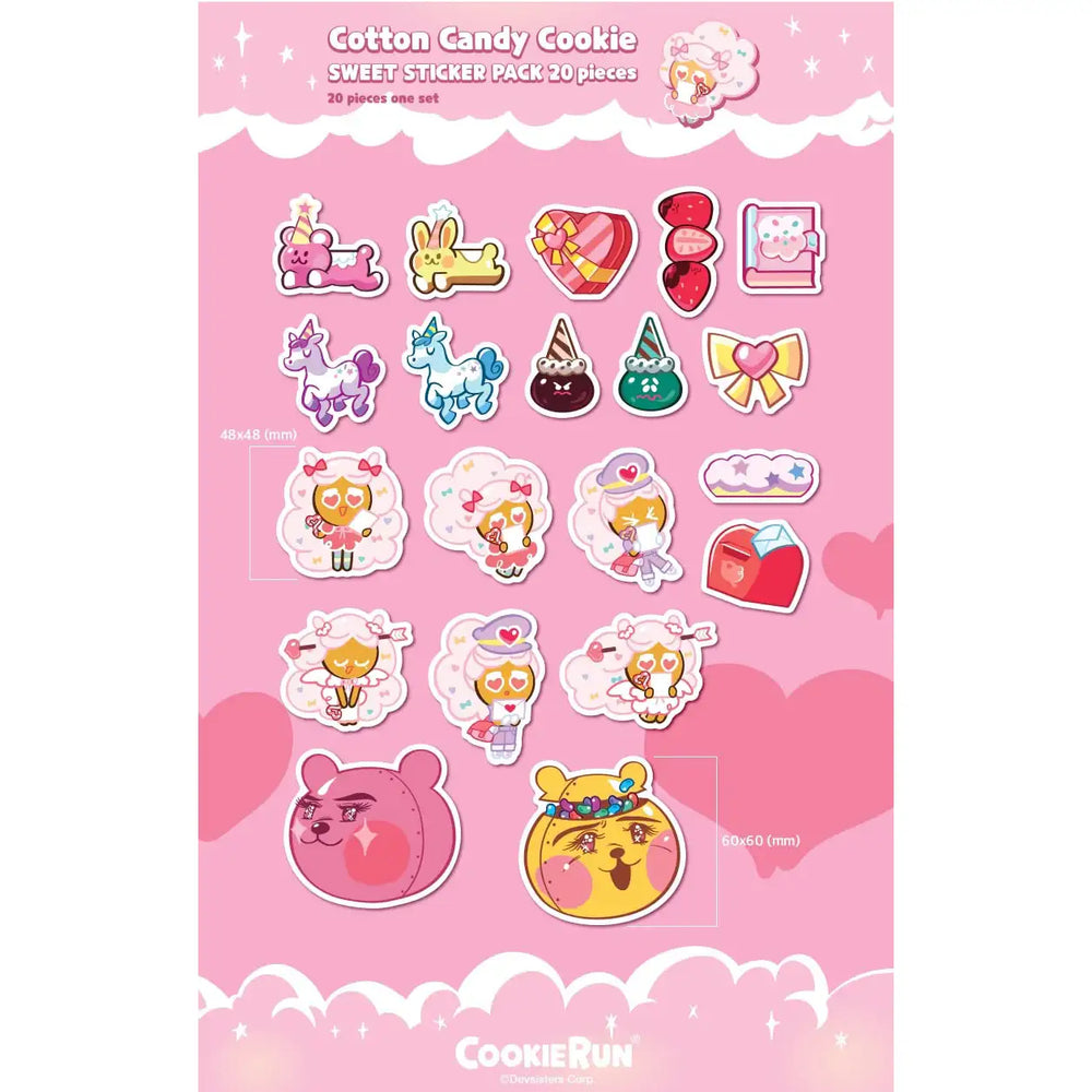 Cookie Run x Hi, Bye Mama - Cotton Candy Cookie Deco Set - Cookie Run x Hi, Bye Mama - Accessories - Harumio Cookie Run x Hi, Bye Mama - Cotton Candy Cookie Deco Set - Cookie Run x Hi, Bye Mama - Accessories - Harumio
