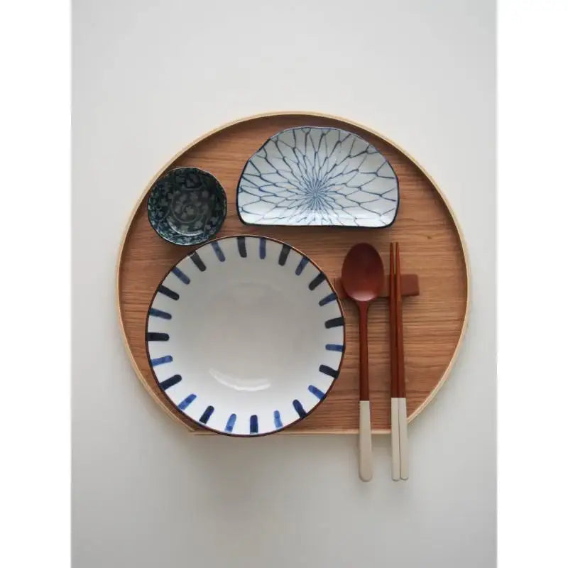 Bymino - Late Night Restaurant Vintage Two-tone Line Noodle Bowl 18cm - Bymino - Kitchenware - Harumio Bymino - Late Night Restaurant Vintage Two-tone Line Noodle Bowl 18cm - Bymino - Kitchenware - Harumio