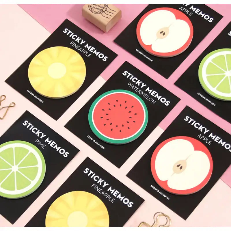 Second Mansion x 10x10 - Fruits Sticky Memo - 10x10 - Accessories - Harumio