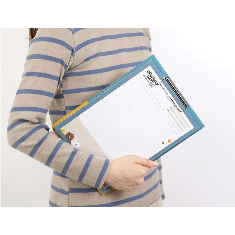 Monopoly x LINE - Brown and Friends - Clipboard & Notepad Set A4 - Monopoly - Accesories - Harumio Monopoly x LINE - Brown and Friends - Clipboard & Notepad Set A4 - Monopoly - Accesories - Harumio