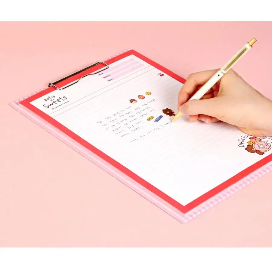 Monopoly x LINE - Brown and Friends - Clipboard & Notepad Set A4 - Monopoly - Accesories - Harumio Monopoly x LINE - Brown and Friends - Clipboard & Notepad Set A4 - Monopoly - Accesories - Harumio