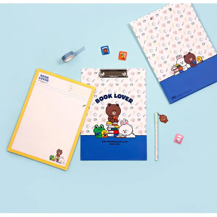 Monopoly x LINE - Brown and Friends - Clipboard & Notepad Set A4 - Monopoly - Accesories - Harumio Monopoly x LINE - Brown and Friends - Clipboard & Notepad Set A4 - Monopoly - Accesories - Harumio