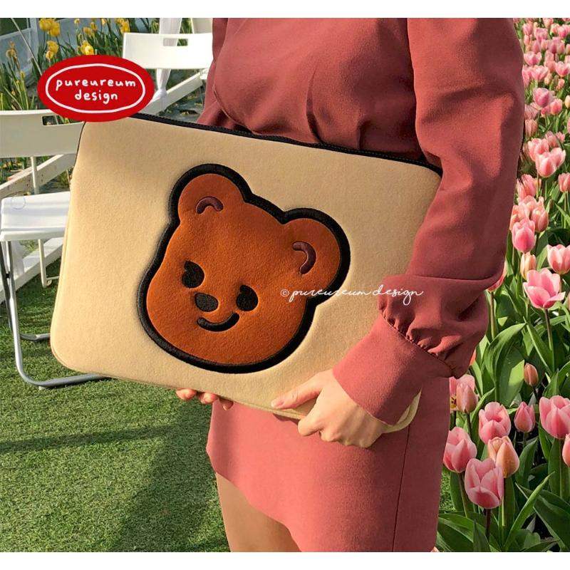 Pureureumdesign x 10x10 - Cupid Bear Laptop Pouch - Pureureumdesign - Accesories - Harumio Pureureumdesign x 10x10 - Cupid Bear Laptop Pouch - Pureureumdesign - Accesories - Harumio