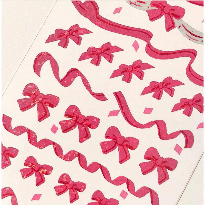 Pureureumdesign x 10x10 - Ribbon Hologram Sticker by Bear - Pureureumdesign - Accesories - Harumio