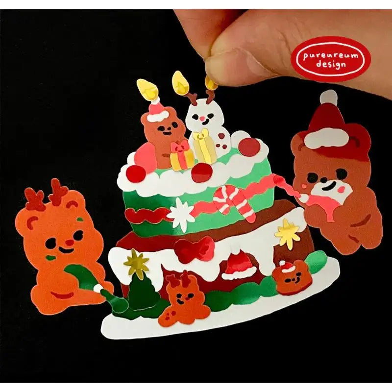 Pureureumdesign x 10x10 - Christmas Cake Decorating Glossy Sticker - Pureureumdesign - Accesories - Harumio