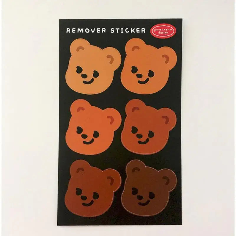 Pureureumdesign x 10x10 - Cupid Bear Face Remover Sticker - Pureureumdesign - Accesories - Harumio