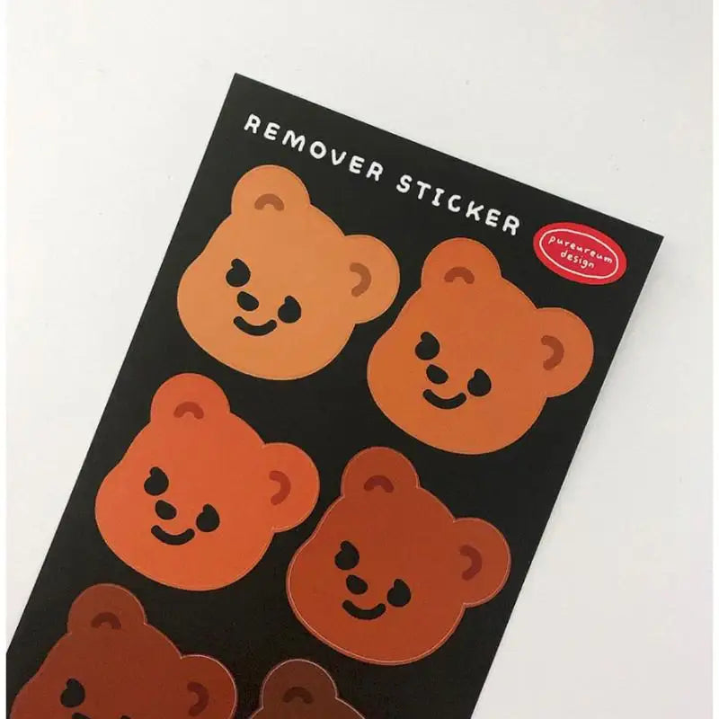 Pureureumdesign x 10x10 - Cupid Bear Face Remover Sticker - Pureureumdesign - Accesories - Harumio