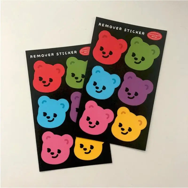 Pureureumdesign x 10x10 - Cupid Bear Face 6 Colours Remover Sticker - Pureureumdesign - Accesories - Harumio