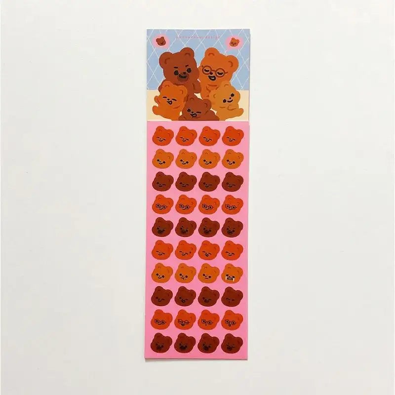 Pureureumdesign x 10x10 - Cupid Bear Family Expression Stickers - Pureureumdesign - Accesories - Harumio