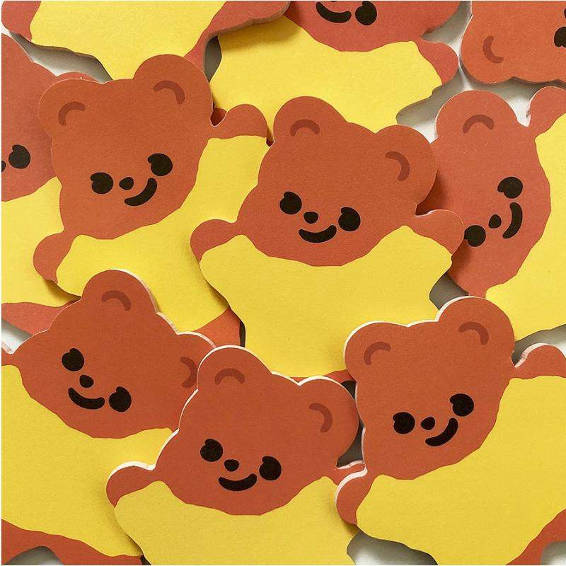 Pureureumdesign x 10x10 - Hug Me Cupid Bear Sticky Note - Pureureumdesign - Accesories - Harumio