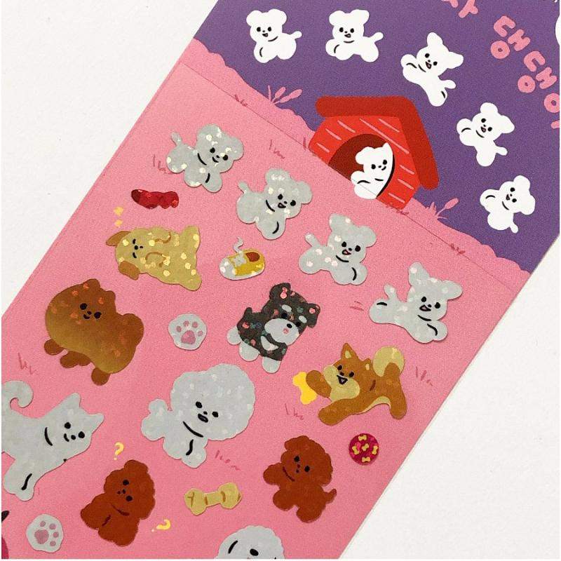 Pureureumdesign x 10x10 - Let's Raise a Dog Hologram Sticker - Pureureumdesign - Accesories - Harumio Pureureumdesign x 10x10 - Let's Raise a Dog Hologram Sticker - Pureureumdesign - Accesories - Harumio